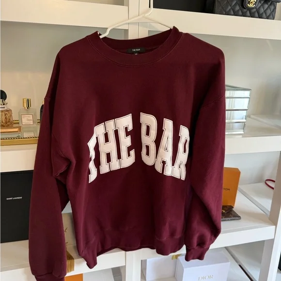 The Bar maroon sweatshirt m medium - Picture 3 of 4